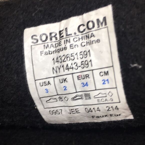 Sorel Snow Boots Liner Insert Sz 3 - Picture 3 of 15